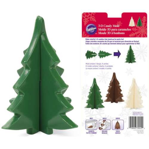 3D Christmas Tree Chocolate Mould - Click Image to Close